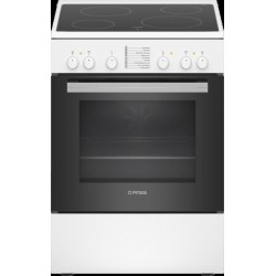Pitsos PHC009120 Κουζίνα με Κεραμικές Εστίες (60cm) Φούρνος (66lt) Λευκή Α 