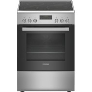 Pitsos PHN039150 Κουζίνα με Κεραμικές Εστίες (60cm) Φούρνος (66lt) ,ThermoFlow,Bυθιζόμενοι διακόπτες,Inox A