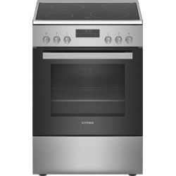 Pitsos PHN039150 Κουζίνα με Κεραμικές Εστίες (60cm) Φούρνος (66lt) ,ThermoFlow,Bυθιζόμενοι διακόπτες,Inox A
