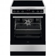 Aeg CCB6492APM Κουζίνα Κεραμική Inox με Πυρόλυση,73ltr,,βυθιζόμενοι διακόπτες,