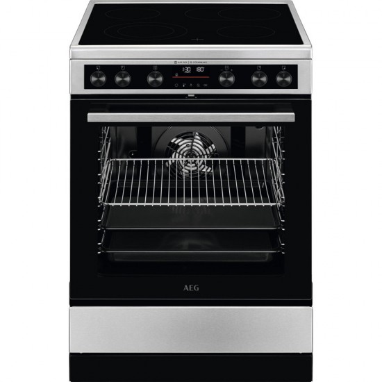 Aeg CCB6693APM Κουζίνα Κεραμική Inox με Πυρόλυση,73λιτρα,Τηλεσκοπικοί βραχίονες TR1LV Aeg CCB6693APM Κουζίνα Κεραμική Inox με Πυρόλυση,73λιτρα,Τηλεσκοπικοί βραχίονες TR1LV