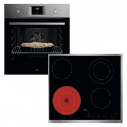 AEG OA5AB21SM+ORS64A00XB Σετ Φούρνος +Εστία,ατμου,multifunction ,72 lt, ,(M) ,Α+,Πιεζόμενοι διακόπτες,Τηλεσκοπικοί βραχίονες TR1LV,Εστιών  6