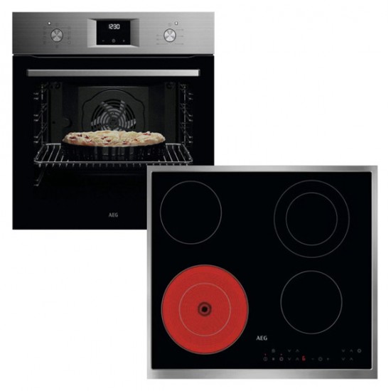 AEG OA5AB21SM+ORS64A00XB Σετ Φούρνος +Εστία,ατμου,multifunction ,72 lt, ,(M) ,Α+,Πιεζόμενοι διακόπτες,Τηλεσκοπικοί βραχίονες TR1LV,Εστιών  6