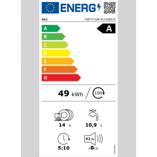 AEG FSK77718P 7000 GlassCare Πλήρως Εντοιχιζόμενο Πλυντήριο Πιάτων με Wi-Fi για 14 Σερβίτσια Π60cm, ,τεχνολογία AirDry.ΓΕΡΜΑΝΙΑΣ AEG FSK77718P 7000 GlassCare Πλήρως Εντοιχιζόμενο Πλυντήριο Πιάτων με Wi-Fi για 14 Σερβίτσια Π60cm, ,τεχνολογία AirDry.ΓΕΡΜΑΝΙΑΣ