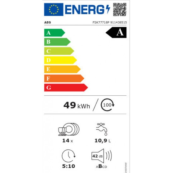 AEG VX6-2-IW-5 Ηλεκτρική Σκούπα 800W με Σακούλα 3.5lt Λευκή Hygiene Filter 12 ΓΕΡΜΑΝΙΑΣ