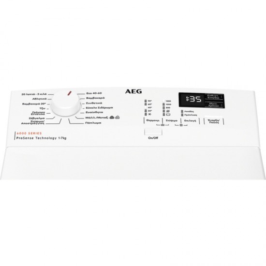 AEG LTR6K271G Πλυντήριο Ρούχων Άνω Φόρτωσης 7kg 1200 Στροφών AEG LTR6K271G Πλυντήριο Ρούχων Άνω Φόρτωσης 7kg 1200 Στροφών