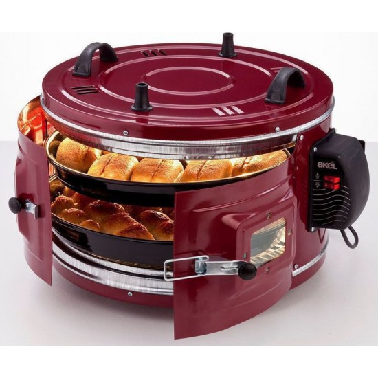 Akel AF110  Διπλό Ηλεκτρικό Φουρνάκι 1100w .46 cm    Δυνατοτητα μαγειρεματος μεχρι και 2 φαγητα ταυτοχρονα