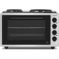 Arielli AO-3642SL Ηλεκτρικό Φουρνάκι 42lt ,Ισχύς: 650W,με 2 Εστίες Silver(ασημι)