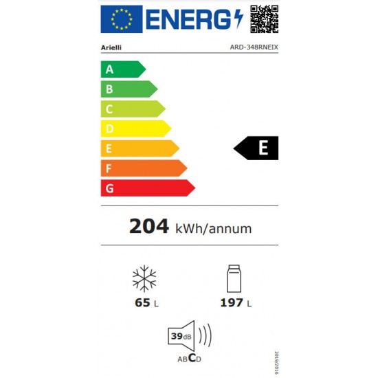Arielli ARD-348RNEIX Ψυγειοκαταψύκτης, Υ177.xΠ55xΒ56.8εκ. ΙΝΟΧ ,στατικο(low frost) 262 lt Arielli ARD-348RNEIX Ψυγειοκαταψύκτης, Υ177.xΠ55xΒ56.8εκ. ΙΝΟΧ ,στατικο(low frost) 262 lt