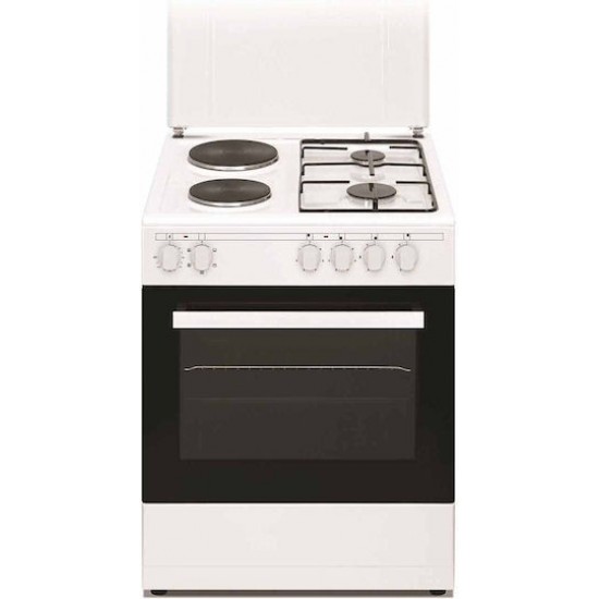 Arielli C-6060/2GFL Κουζίνα 56lt με Μικτές Εστίες Π60εκ.,Λειτουργίες φούρνου: 5