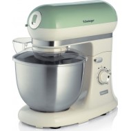 Ariete Vintage 1588/04 Green,Κουζινομηχανή ,2400W,καδος 5,5 λ,retro σχεδιασμό από ανοξείδωτο ατσάλι ,Ταχύτητες 10 