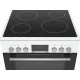 Bosch HKR390020 Κουζίνα Κεραμική (66lt) Λευκή A,3D Hotair,7 τρόποι λειτουργίες,Βυθιζόμενοι διακόπτες: