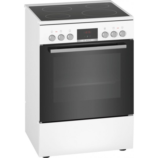 Bosch HKR390020 Κουζίνα Κεραμική (66lt) Λευκή A,3D Hotair,7 τρόποι λειτουργίες,Βυθιζόμενοι διακόπτες: