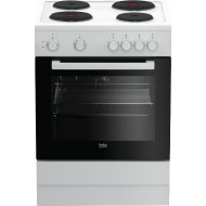 Beko FSM 66002 GW Κουζίνα με Εστίες Εμαγιέ (60cm) Φούρνος (66lt) Μαγείρεμα 3D,με αέρα,Λευκή Α,με 8 λειτουργίες ,3 Χρόνια εγγύηση