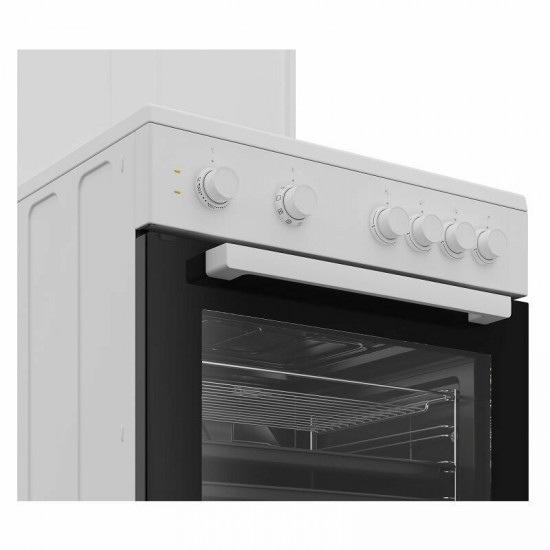 Beko FSM66001GWS Κουζίνα 72lt,3D,αεροθερμη, με Εμαγιέ Εστίες Π60εκ. Λευκή ,3D, με 8 λειτουργίες,-3-χρονια εγγυηση 