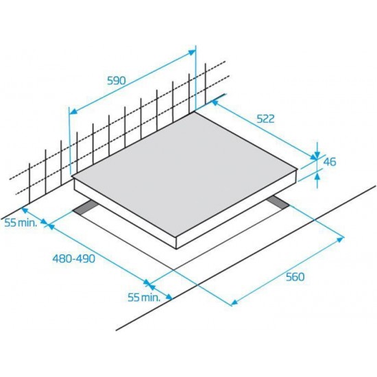 Beko HILW 64222 S Εστία Αερίου Αυτόνομη,3 εστίες αερίου και 1 εστία Wok,9500 W