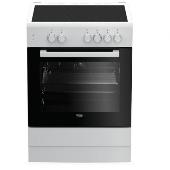 Beko FBM67011GW Κουζίνα Ηλεκτρική ,Με Αερόθερμο72lt με 5 Κεραμικές Εστίες 60cm,Προγράμματα 8