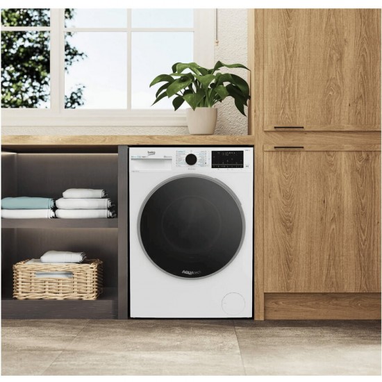 Beko B7WFU69418WBES Πλυντήριο Ρούχων 9kg 1400 Στροφών, Α-50%,ProSmart™ Inverter Motor ,AquaTech™ ,Steamcure with Refreshment,OptiSense®
