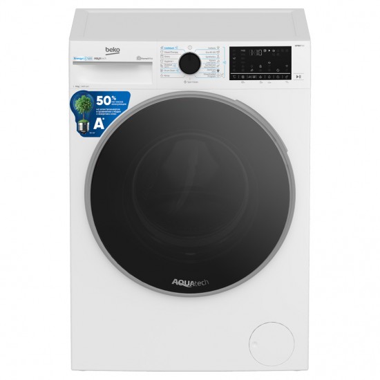Beko B7WFU69418WBES Πλυντήριο Ρούχων 9kg 1400 Στροφών, Α-50%,ProSmart™ Inverter Motor ,AquaTech™ ,Steamcure with Refreshment,OptiSense®