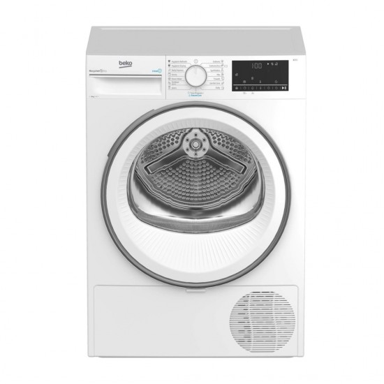 BEKO B3T68230 Στεγνωτήριο 8kg A++ με Αντλία Θερμότητας , SteamCure / Recycled Dry, 15 Προγράμματα,3 χρονια εγγυηση BEKO B3T68230 Στεγνωτήριο 8kg A++ με Αντλία Θερμότητας , SteamCure / Recycled Dry, 15 Προγράμματα,3 χρονια εγγυηση