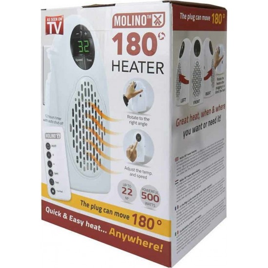 BEPER MOLINO HEATER  Αερόθερμο Δωματίου Τοίχου 500W.Κεραμική τεχνολογία , Τηλεχειριστήριο