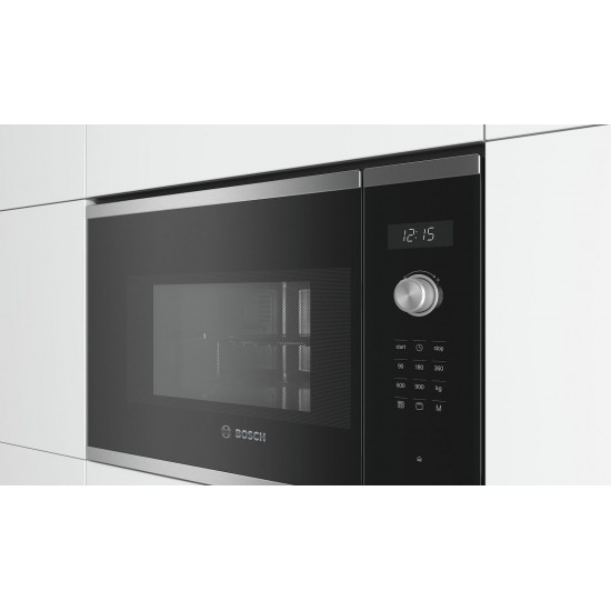 Bosch BEL554MS0 Εντοιχιζόμενος Φούρνος Μικροκυμάτων με Grill (25lt) Black, Inox