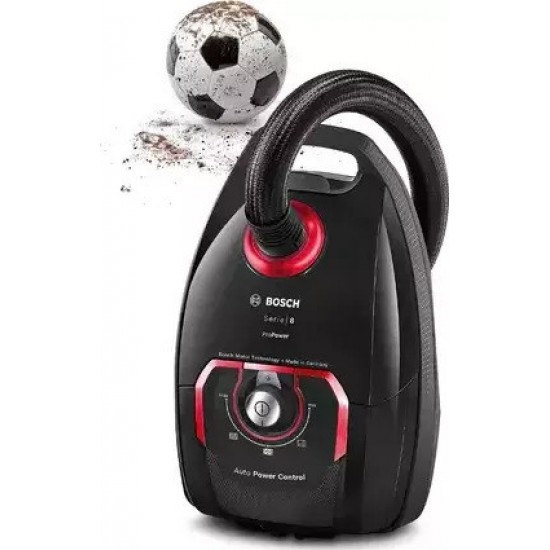 Bosch BGL8POW2 Ηλεκτρική Σκούπα 650W με Σακούλα 5lt Μαύρη,Κατάλληλη για Κατοικίδια