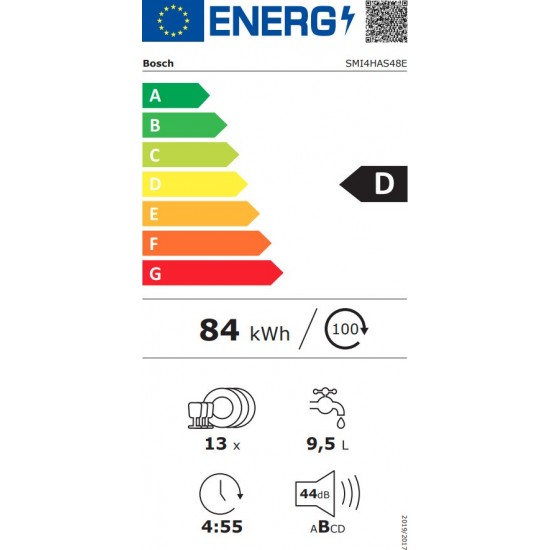 Bosch SMI4HAS48E Πλυντήριο Πιάτων Εντοιχιζόμενο (60cm) 13 Σερβίτσιων Λευκό A+++ Bosch SMI4HAS48E Πλυντήριο Πιάτων Εντοιχιζόμενο (60cm) 13 Σερβίτσιων Λευκό A+++