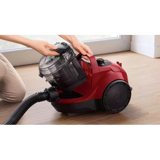 Bosch BGC21X350 Ηλεκτρική Σκούπα 750W με Κάδο 2lt Κόκκινη