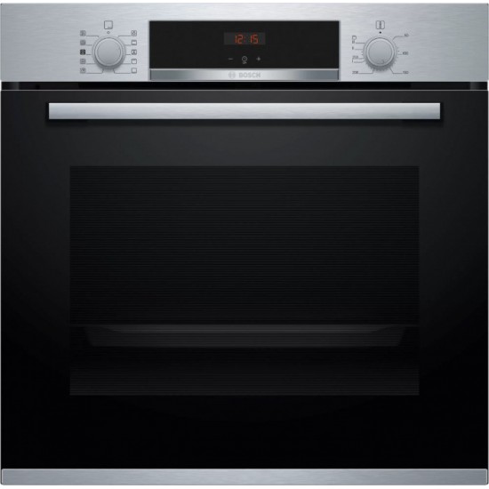 Bosch HRA534BS0 Εντοιχιζόμενος Φούρνος Ανω Πάγκου,8 τρόπους λειτουργίας: 3D Ηotair ,71 λίτρα,Συνδυασμός θερμού αέρα & ατμού