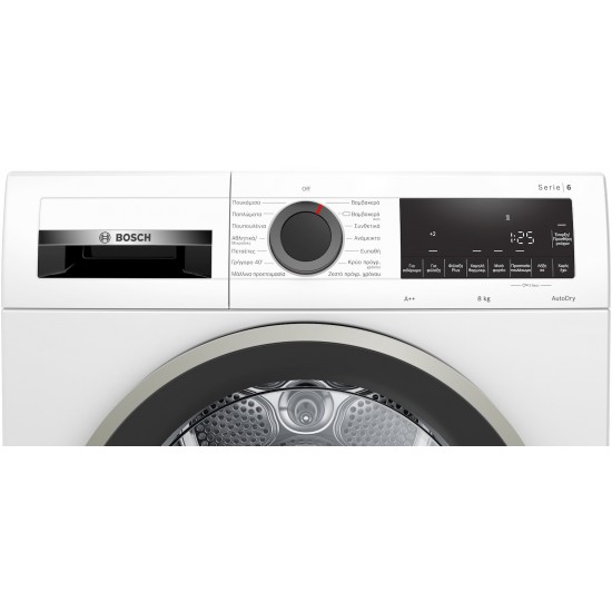 Bosch WQG23508GR Στεγνωτήριο 8kg A++ με Αντλία Θερμότητας, AutoDry,SelfCleaning Bosch WQG23508GR Στεγνωτήριο 8kg A++ με Αντλία Θερμότητας, AutoDry,SelfCleaning