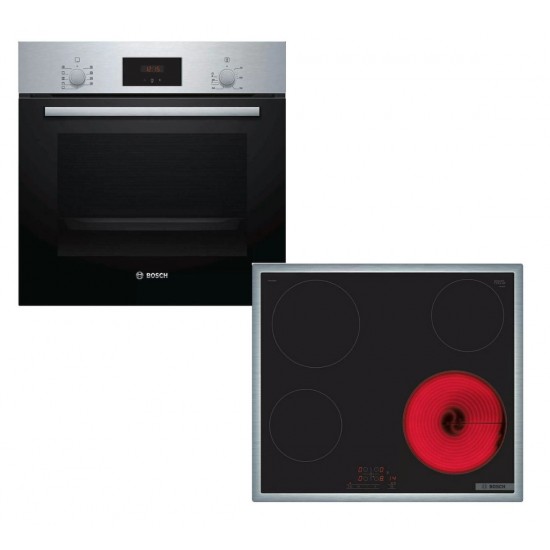 Bosch HBF134ES1+PKE645BB2E Σετ Φούρνος+εστια,(66lt),3DHotair,EcoCleanDirect,Τηλεσκοπικός βραχίονας 1 επιπέδου, με Κεραμικές γερμανικεςΕστίες Bosch HBF134ES1+PKE645BB2E Σετ Φούρνος+εστια,(66lt),3DHotair,EcoCleanDirect,Τηλεσκοπικός βραχίονας 1 επιπέδου, με Κεραμικές γερμανικεςΕστίες