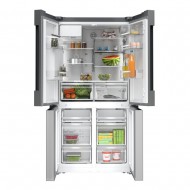 Bosch KFD96APEA Ψυγείο Ντουλάπα 574lt Total NoFrost Υ183xΠ90.5xΒ73.1cm Ασημί ,Dynamic MultiAirFlow ,Home Connect 