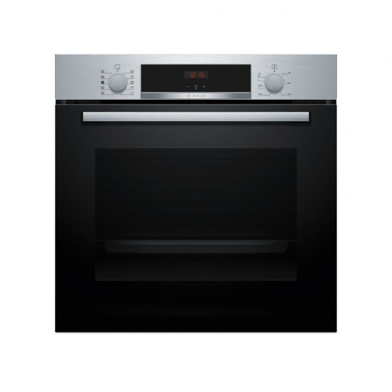 Bosch HQA514ES3 Φούρνος 71lt Inox ,3D Hotair:,Βυθιζόμενοι διακόπτες:,A+,Hotair steam: 