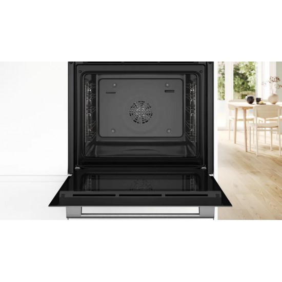 Bosch HBA534BW3 Φούρνος άνω Πάγκου 71lt Λευκός,3D Hotair,EcoClean Direct,Βυθιζόμενοι διακόπτες