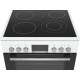 Bosch HKR39C220 Κουζίνα Κεραμική 6 εστιες (66lt) Λευκή,7 λειτουργίες,Αυτοκαθαριζόμενος καταλυτικός πίσω τοίχος,Βυθιζόμενοι διακόπτες