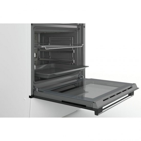 Bosch HKR39C220 Κουζίνα Κεραμική 6 εστιες (66lt) Λευκή,7 λειτουργίες,Αυτοκαθαριζόμενος καταλυτικός πίσω τοίχος,Βυθιζόμενοι διακόπτες