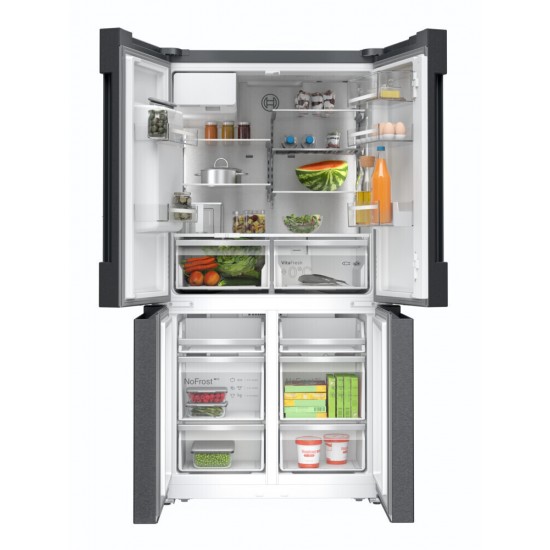 Bosch KFI96AXEA Ντουλάπα 574lt Total NoFrost Υ183xΠ90.5xΒ73.1cm, Brushed Black Steel,Home Connect,Πάγος & νερό στο διαθέσιμο δοχείο: Bosch KFI96AXEA Ντουλάπα 574lt Total NoFrost Υ183xΠ90.5xΒ73.1cm, Brushed Black Steel,Home Connect,Πάγος & νερό στο διαθέσιμο δοχείο: