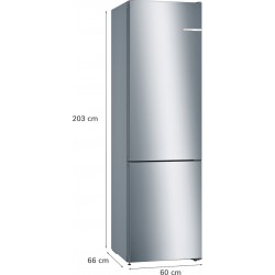 Bosch KGN39VIEB Ψυγειοκαταψύκτης 368lt No Frost Υ203xΠ60xΒ66cm Inox