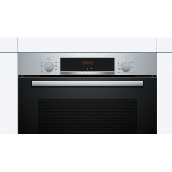 Bosch HBA513BS00 Φούρνος Άνω Πάγκου (71lt) Inox Α,3D Hotair Plus,5 λειτουργίες,Βυθιζόμενοι διακόπτες