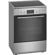 Bosch HKR39C250 Κουζίνα (60cm) Κεραμική 6 θέσεων, ποπ,(66lt) Inox,EcoClean Direct:,3D hotair,Βυθιζόμενοι διακόπτες,Τηλεσκοπικός μηχανισμός 2 επίπεδων.