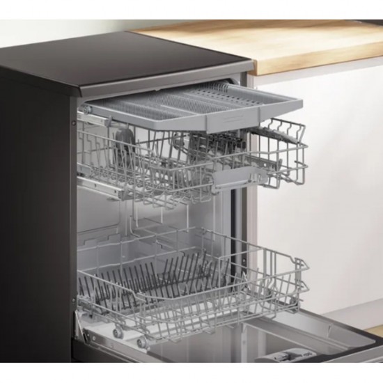 Bosch SMS4HVC11E Ελεύθερο Πλυντήριο Πιάτων με Wi-Fi για 14 Σερβίτσια Π60cm Brushed Black Steel