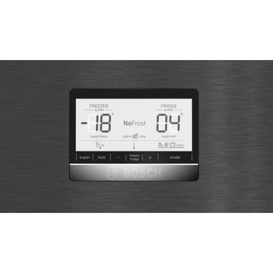 Bosch KGN76AXDR Ψυγειοκαταψύκτης 526lt ,Full NoFrost με VitaFresh ,Υ186xΠ75xΒ80cm Inox