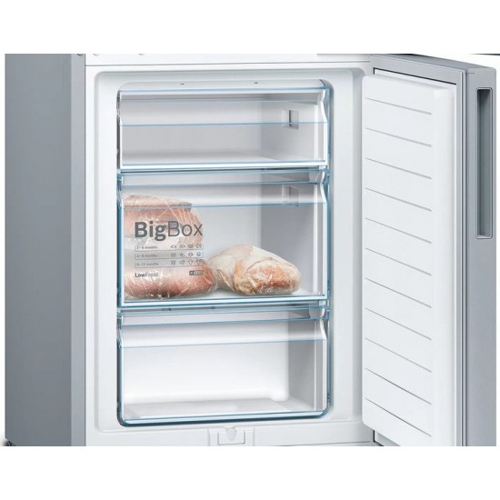 Bosch KGV36VLEAS Ψυγειοκαταψύκτης (308lt) Inox ,(στατικο)lowfrostΥ186xΠ60xΒ65εκ. Bosch KGV36VLEAS Ψυγειοκαταψύκτης (308lt) Inox ,(στατικο)lowfrostΥ186xΠ60xΒ65εκ.