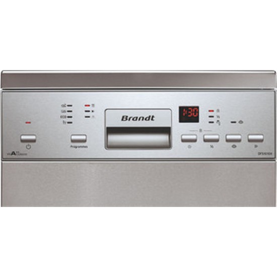 Brandt DFS1010X Ελεύθερο Πλυντήριο Πιάτων για 10 Σερβίτσια,Α++, 7 προγράμματα πλύσης,Πλ44.8εκ. Inox Brandt DFS1010X Ελεύθερο Πλυντήριο Πιάτων για 10 Σερβίτσια,Α++, 7 προγράμματα πλύσης,Πλ44.8εκ. Inox