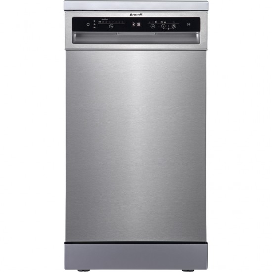Brandt BDF3024DX Ελεύθερο Πλυντήριο Πιάτων για 10 Σερβίτσια 44.8cm Inox,8 προγράμματα:  Rapide 29'  Rapide 45'