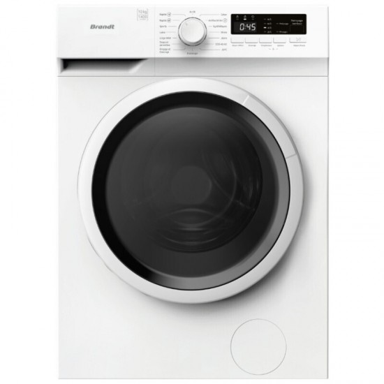 Brandt WFB503QWG Πλυντήριο Ρούχων 10kg 1400 Στροφών με ατμο,Flash 15' + Γρήγορο 45