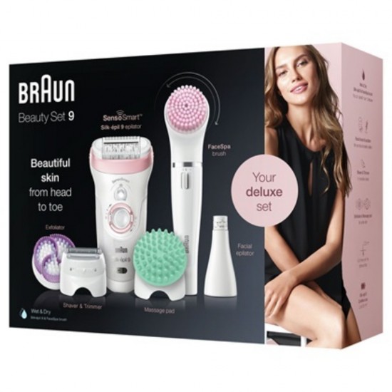 Braun Silk-Epil 9 Σετ Αποτρίχωσης Epilator για Πρόσωπο, Σώμα & Μπικίνι 9-995 