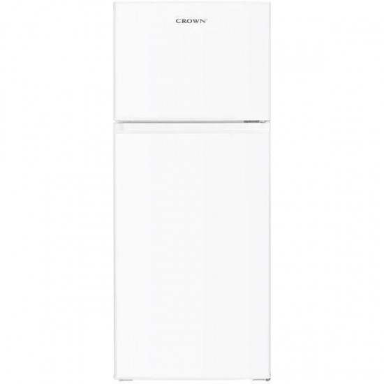 Crown DF152EW Δίπορτο Ψυγείο 151lt Υ122.2xΠ50xΒ58cm Λευκό ,με στατική ψύξη