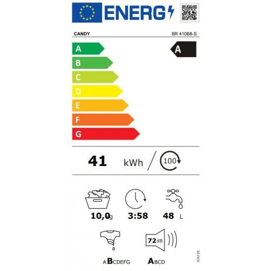 Candy BR 410B8-S Πλυντήριο Ρούχων 10kg 1400 Στροφών,Candy ProWash,(Wi-Fi + BLE),Κινητήρας Inverter BPM,A -20% Class Candy BR 410B8-S Πλυντήριο Ρούχων 10kg 1400 Στροφών,Candy ProWash,(Wi-Fi + BLE),Κινητήρας Inverter BPM,A -20% Class